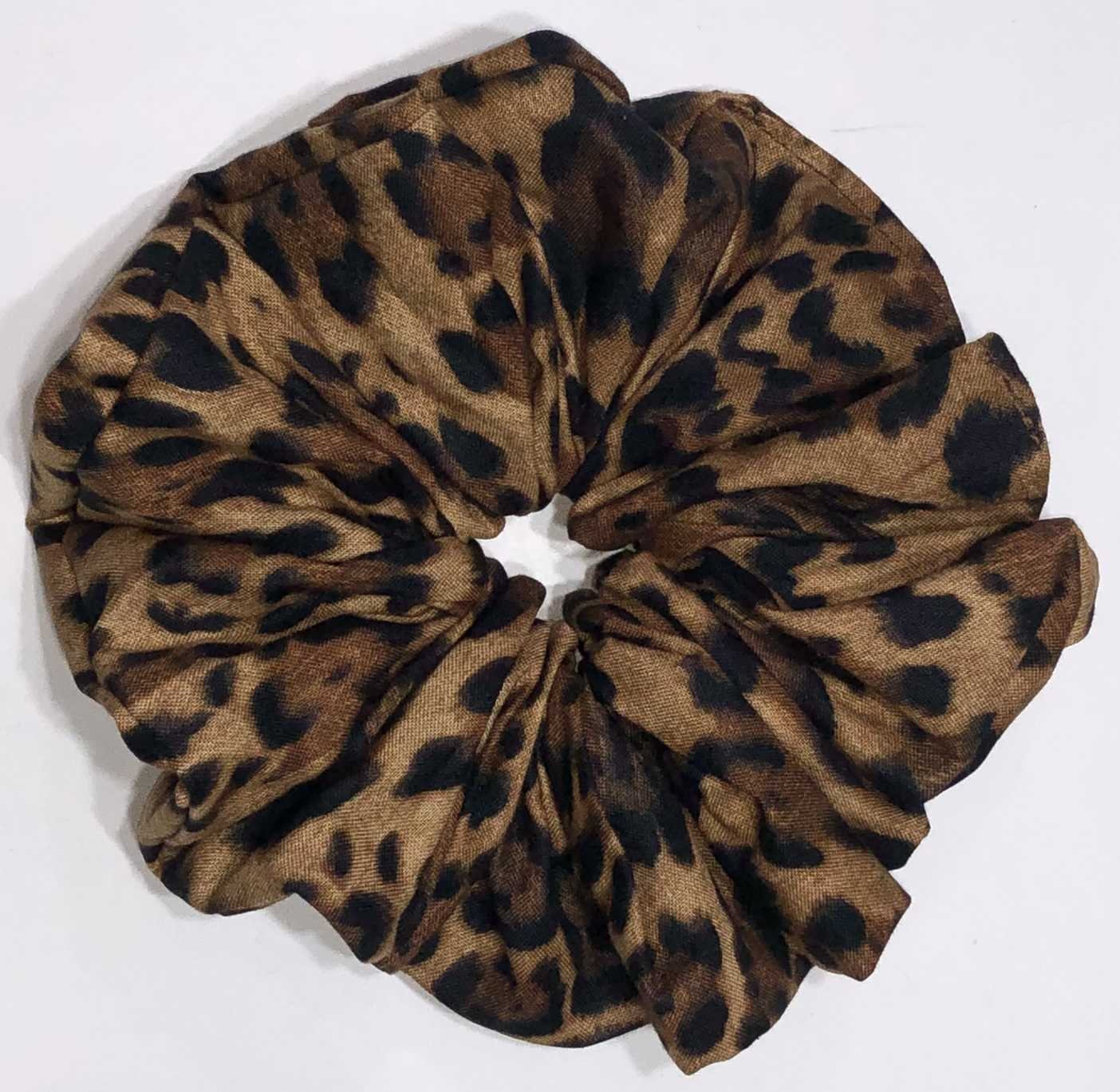 Safari Zoo XXL Jumbo XL Large Hair Scrunchie Wrist Bracelet Zebra Tiger Leopard Jungle Cat Cotton Scrunchy Hair Tie