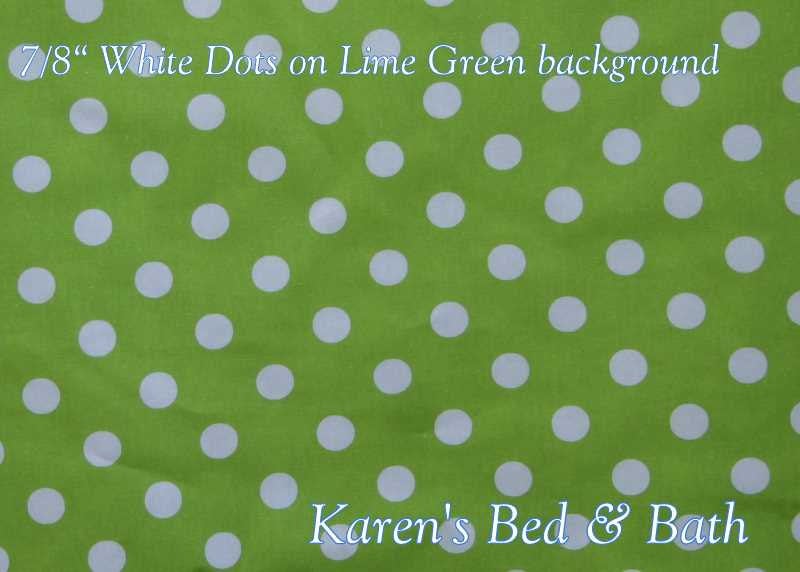 Lime Green with White 7/8 Inch Big Polka Dots 100% Cotton Fabric BTY By the Yard or Half Yard Quilting Apparel - free USA ship