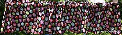 Owls Valance Custom Sewn Handcrafted Valance Colorful Owls on Black Fabric NEW