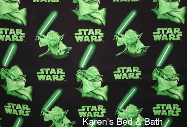 Star Wars Jedi Master Yoda Neon Boy Curtain Valance