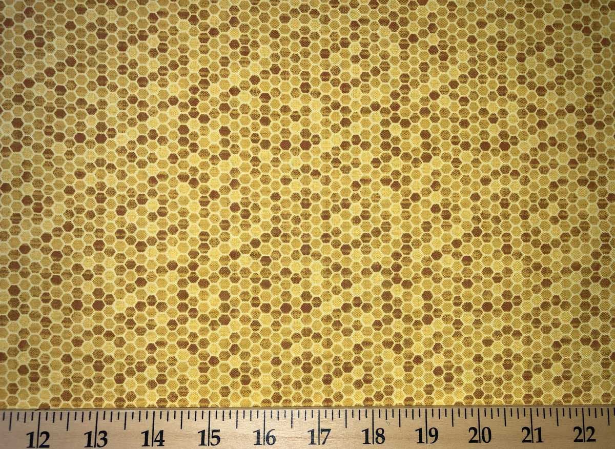 Bee Hive Fabric Honeycomb Beekeeping Honey Bee Beehive Cotton Fabric Yardage t2/15