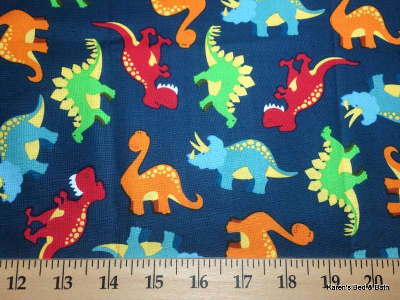 Dinosaur All Over Dino Boys Red Orange Green Navy Blue Kids Bedroom Nursery Handcrafted Valance
