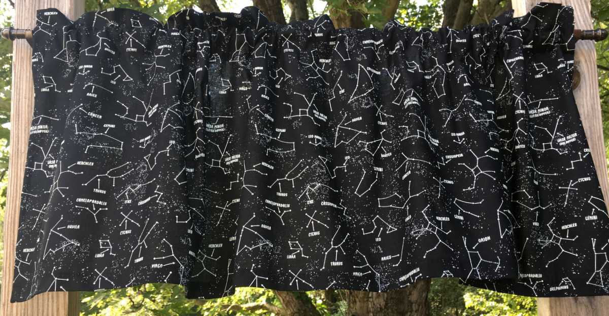 Astrology Constellations Celestial Stars Space Planets Glow Handcrafted Valance