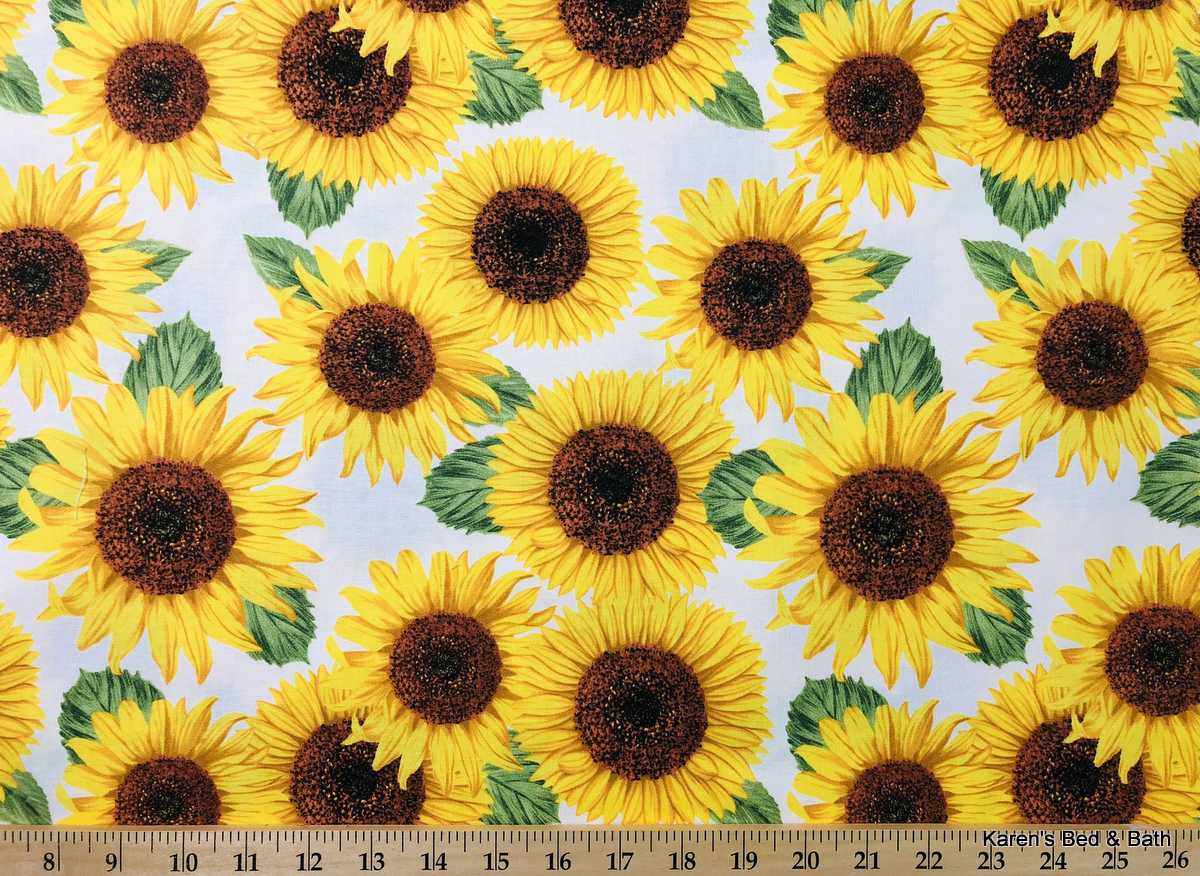 Sunflower Valance Autumn Fall Floral Beauty Yellow Flowers Curtain Valance