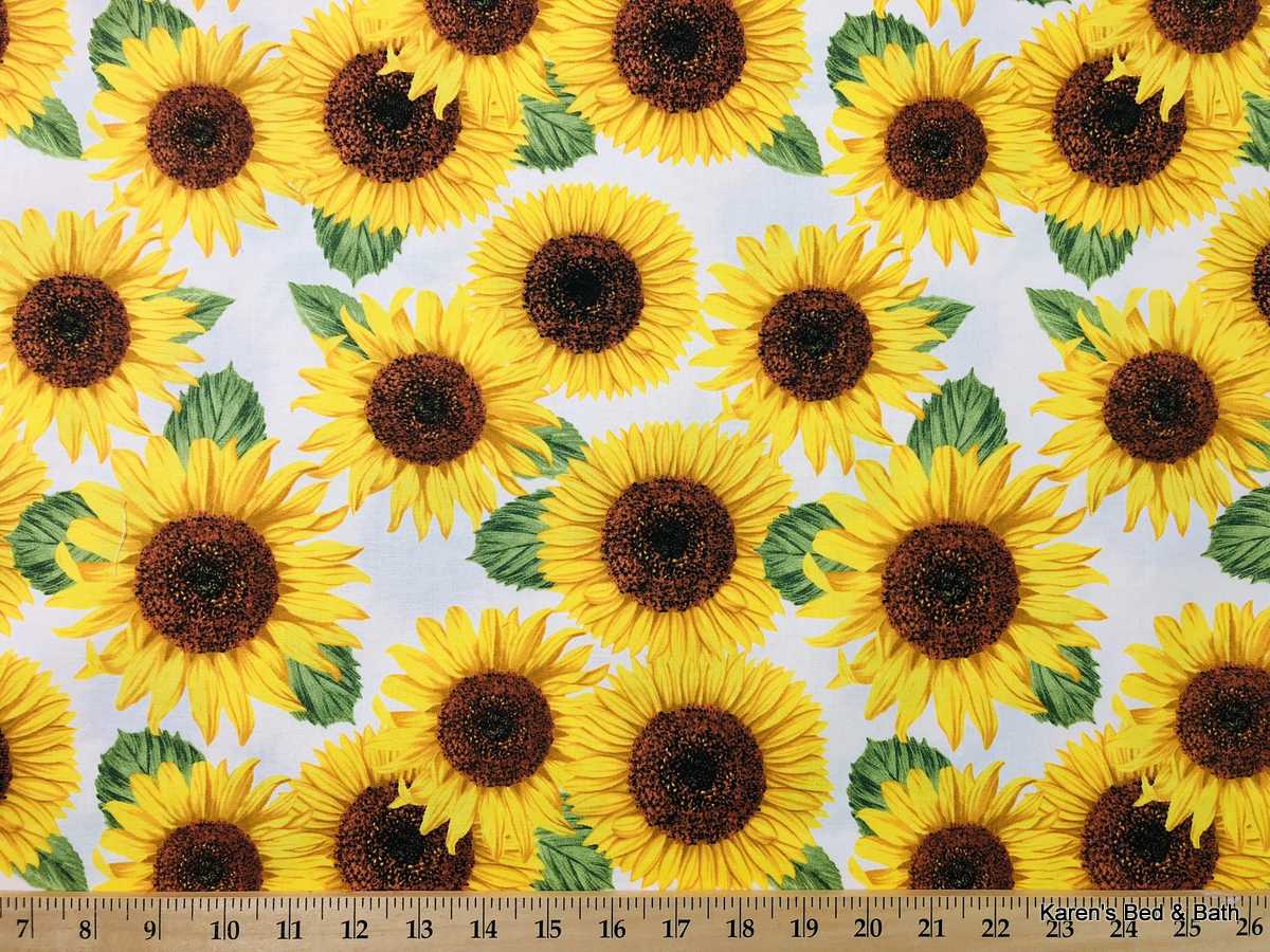 Sunflower Valance Autumn Fall Floral Beauty Yellow Flowers Curtain Valance