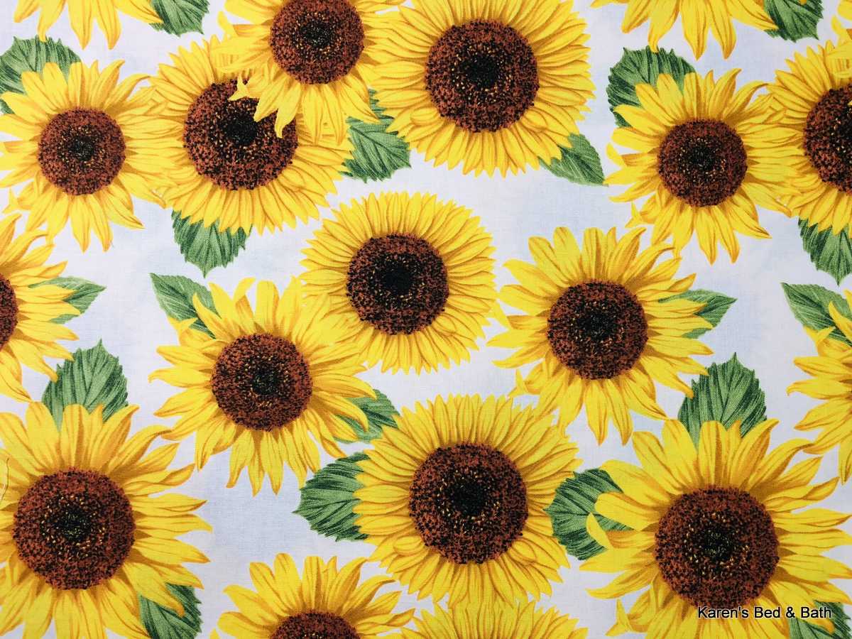 Sunflower Valance Autumn Fall Floral Beauty Yellow Flowers Curtain Valance