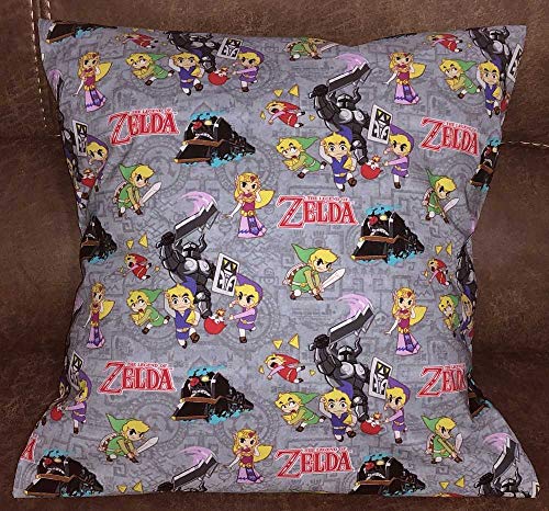 Zelda Handcrafted Pillow Cover Gamer Accent Pillow Sham Farmhouse Handcrafted Pillow Cover Sham