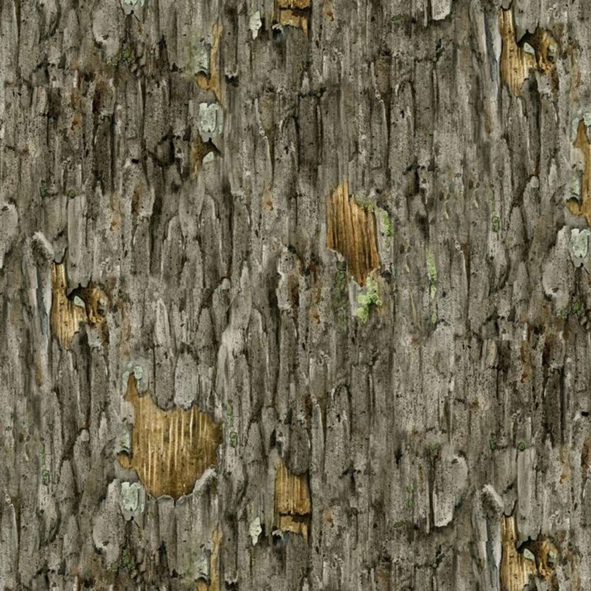 Tree Bark Fabric Gray Tree Wood Bark Fabric Nature Woods Landscape Medley Elizabeth Studio Cotton Quilt Fabric