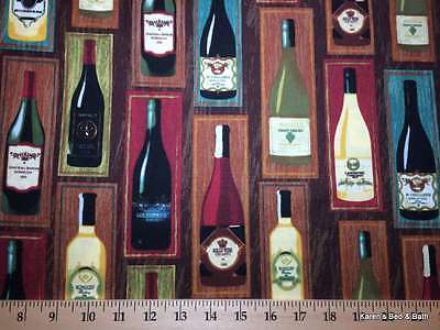 Wine Bottle Winery Bottles Handcrafted Custom Sewn Valance NEW t/s18r/e2