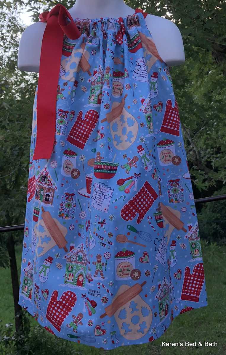 Christmas Cookie Dress Gingerbread House Cookies for Santa Toddler Baby Girl Sundress Pillowcase Dress